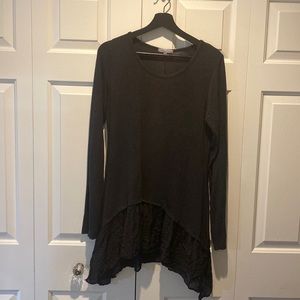 Black & grey long sweater